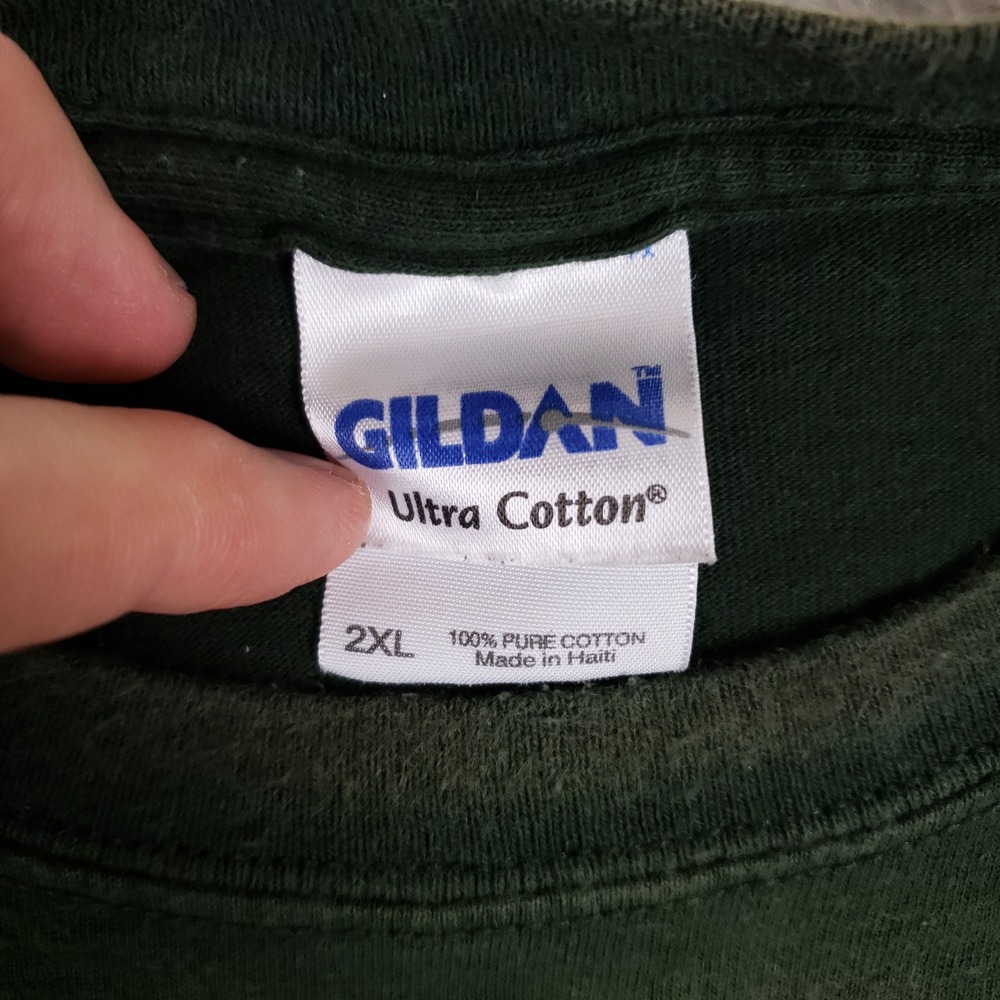 Gildan T Shirt Men 2XL Property Of Aviation Flyers Forest Green Collegiate Pilot - Picture 4 of 7